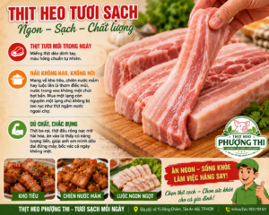 Thịt Heo Sạch - Thịt Heo Phượng Thi
THỊT TƯƠI NGON AN TÂM CHO GIA ĐÌNH. VÌ CHẤT LƯỢNG MÓN ĂN, VÌ SỨC KHỎE GIA ĐÌNH BẠN.

thịt heo phượng thi.thịt heo. thịt heo củ chi. chọn thịt tươi ngon. mua thịt ngon. bán thịt uy tín thịt heo sạch
